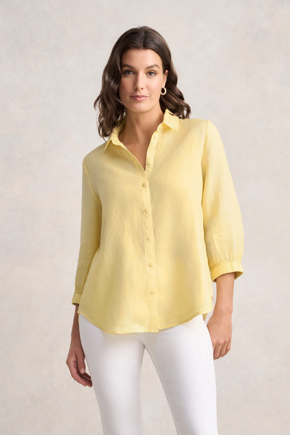 ? Sleeve Linen Shirt ?C Lemon NonToxic Certification SeamFreeShoulder