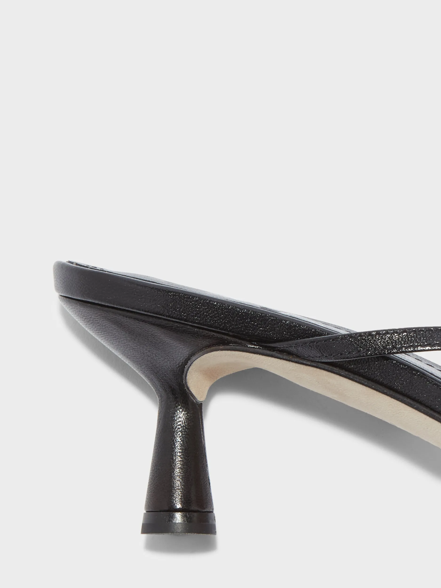 Abby Leather Mules Pointed Heels Casual Style