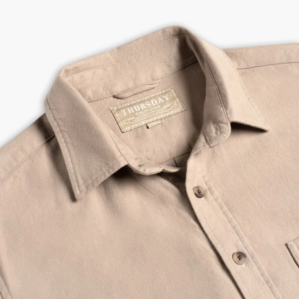 Solid Shirt | Taupe Camouflage Style Eco-friendly