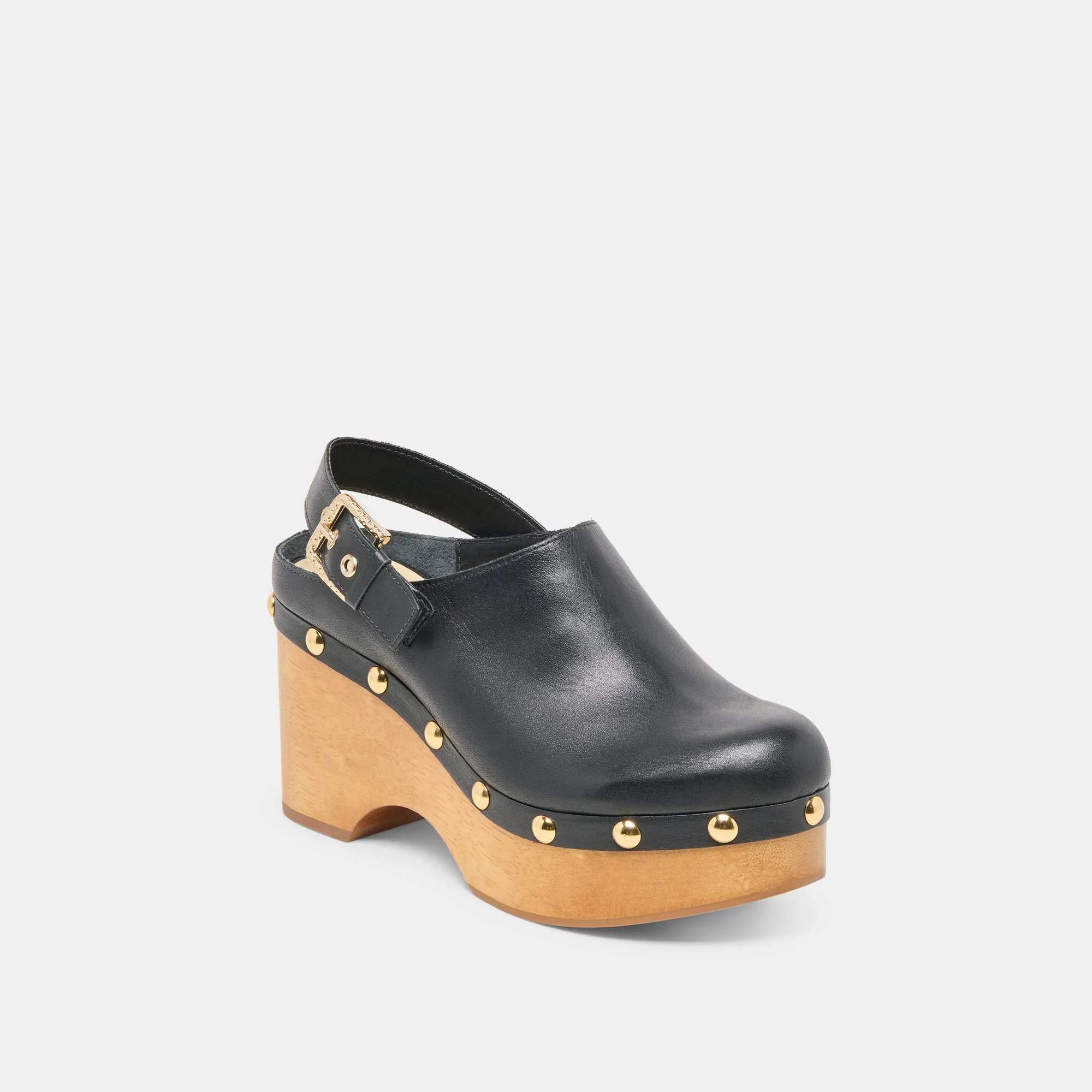 Fashion Look ADELAN CLOGS BLACK LEATHER