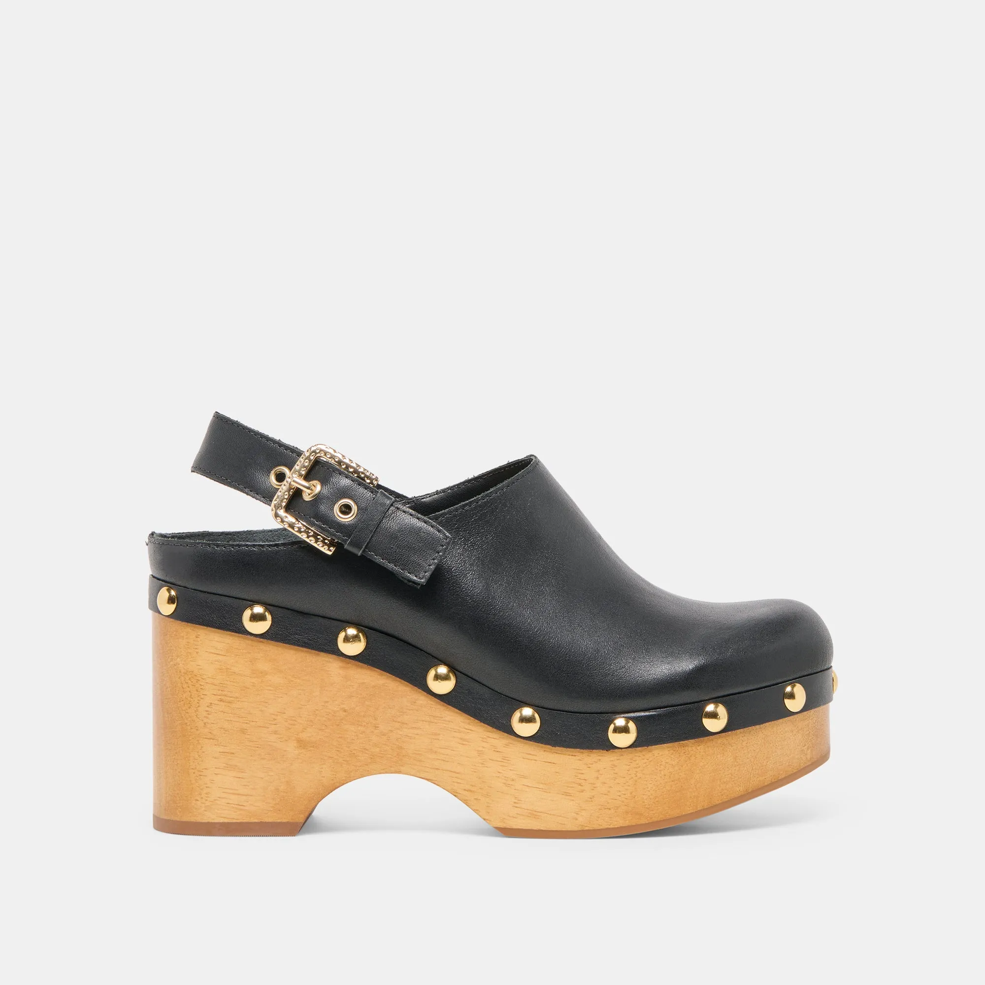 ADELAN CLOGS BLACK LEATHER Soft Design
