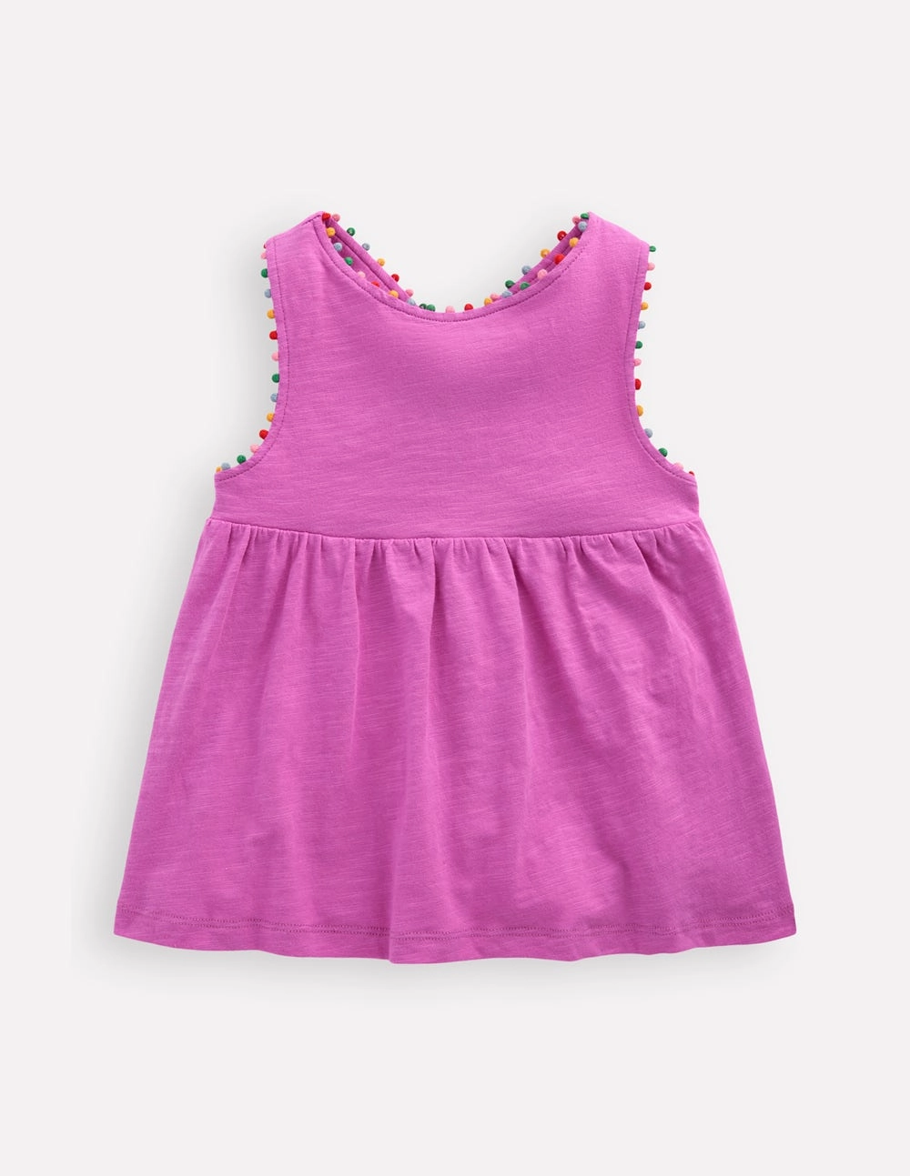 Cross-back Pom Vest-Foxglove Purple Luxury clothing