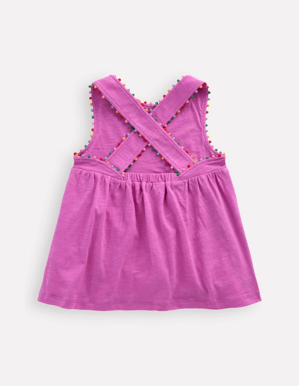 Cross-back Pom Vest-Foxglove Purple timeless