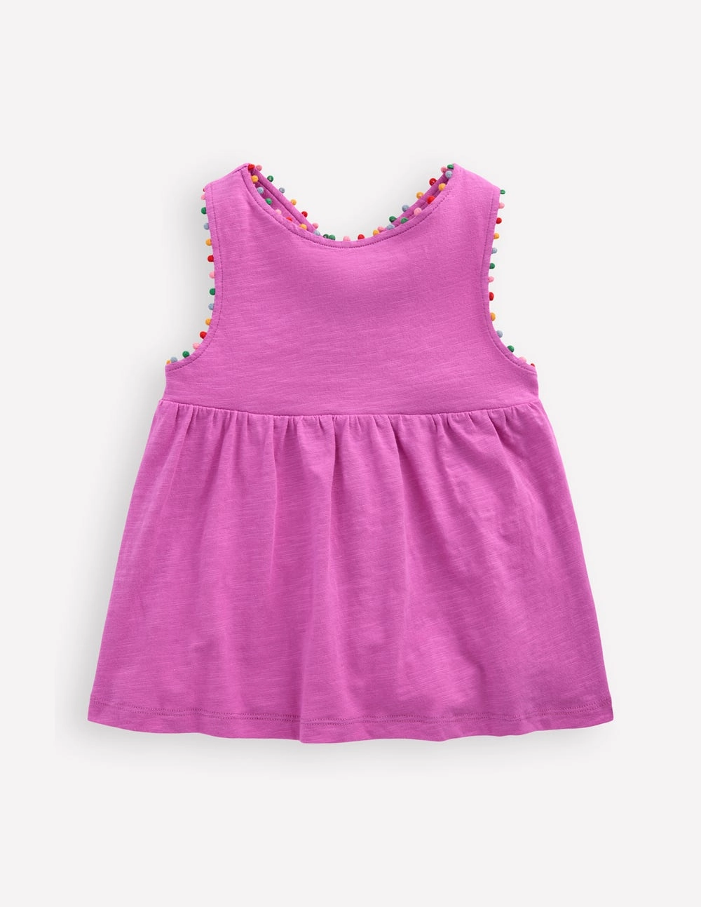 Cross-back Pom Vest-Foxglove Purple Eco Friendly Material