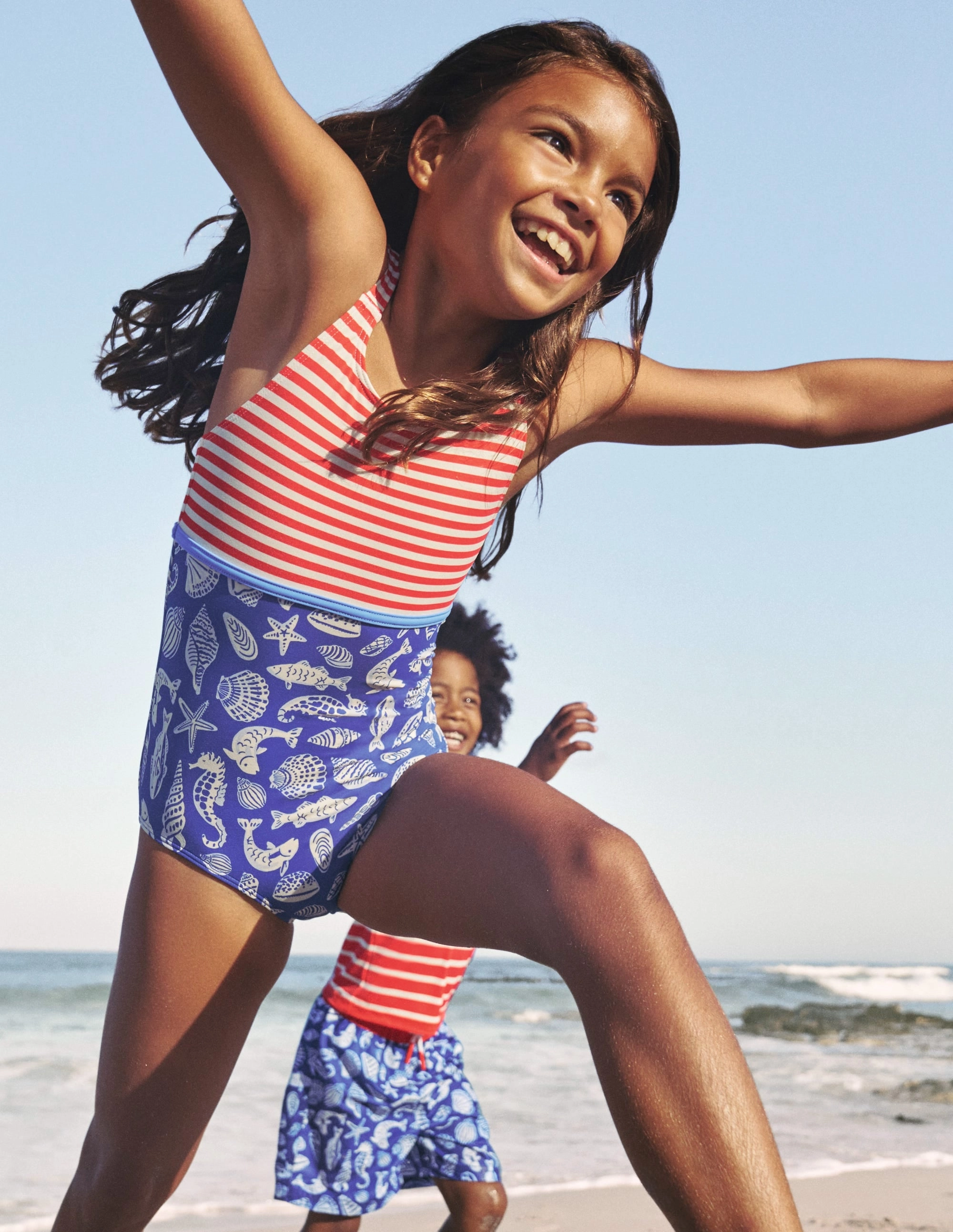 Hotchpotch Swimsuit-Sapphire Blue Seashore Rubberized grip