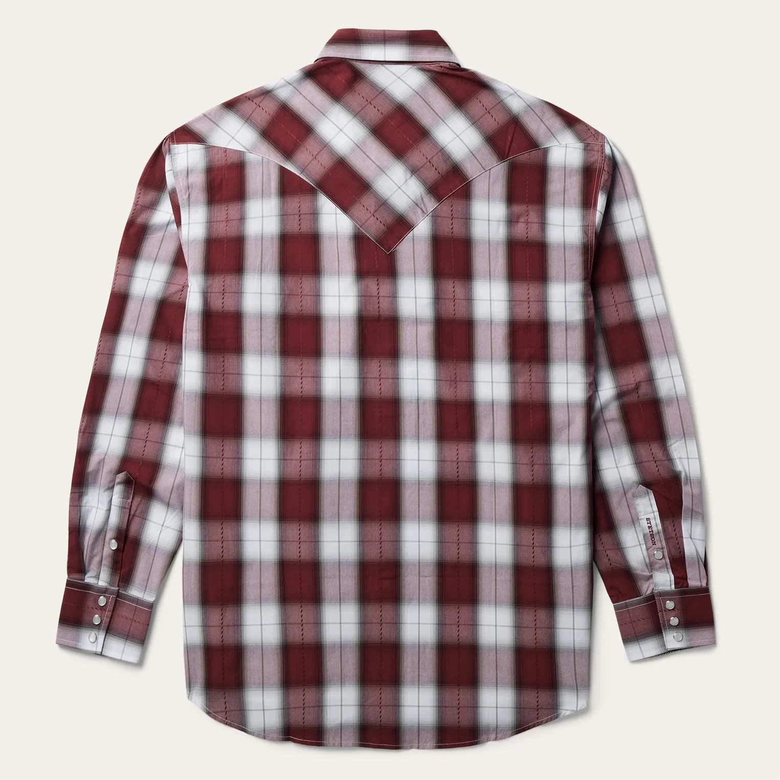 Spring Trend Shadow Plaid Western Shirt