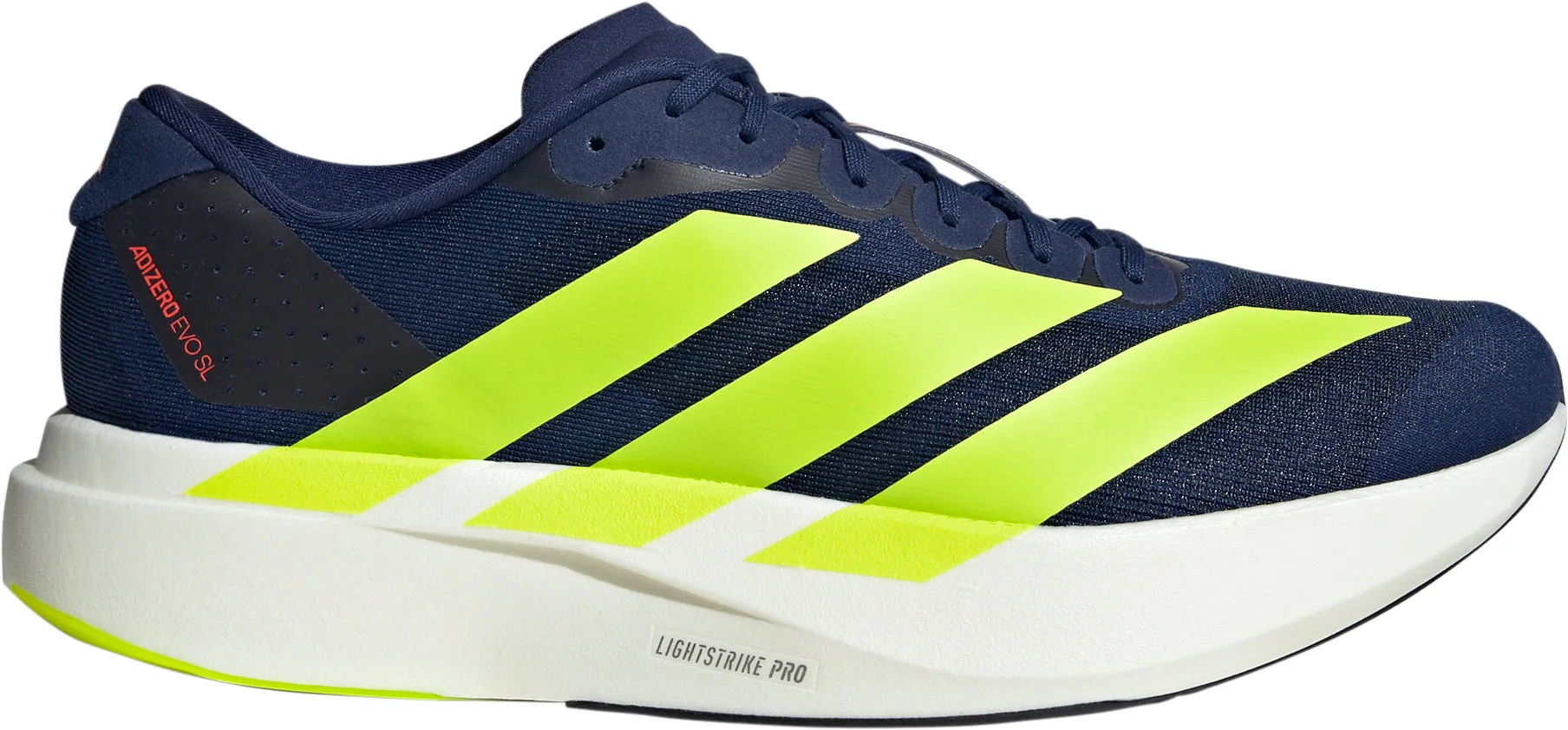 adidas Adizero EVO SL Mens Running Shoes - Blue Comfortable Collars
