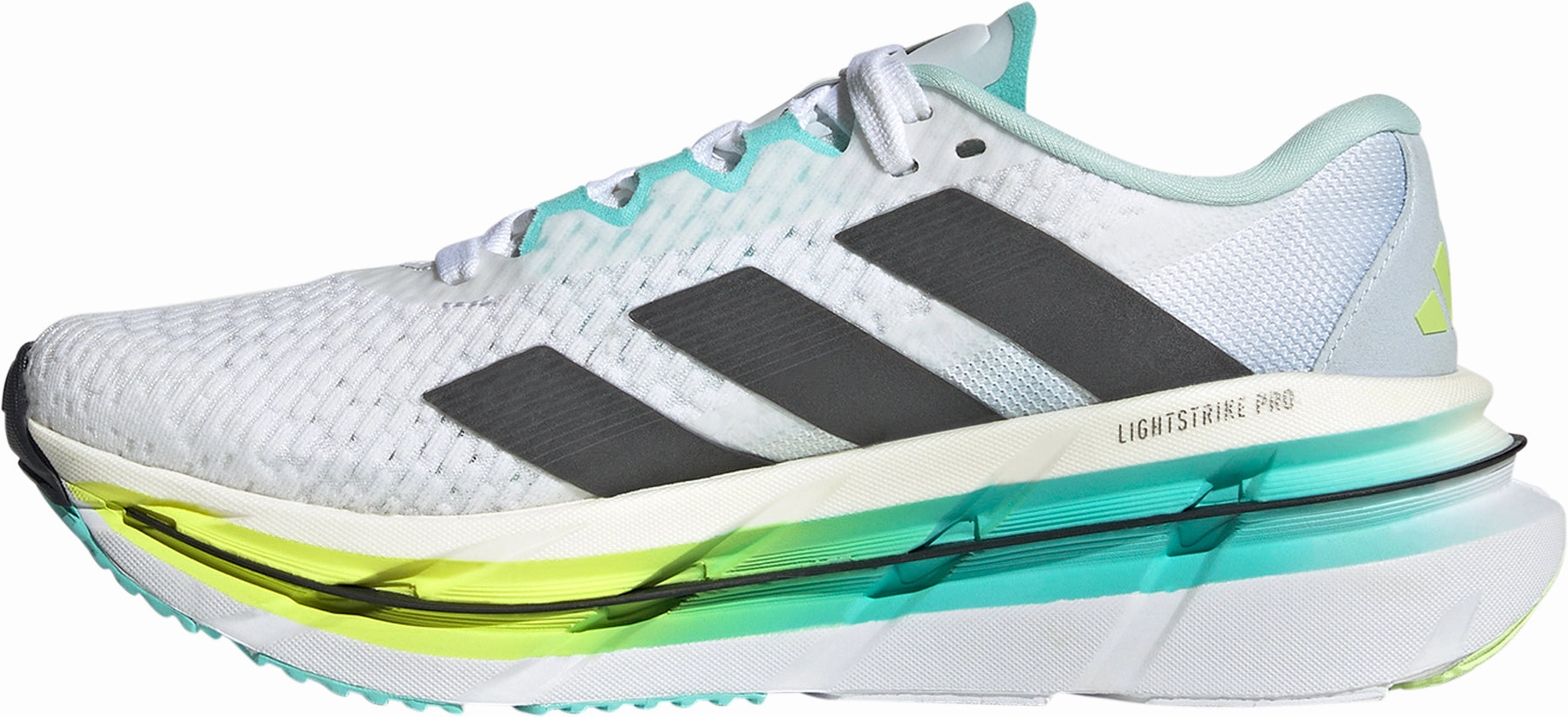 Abrasion Defying Heel Guard City Streets adidas Adistar BYD Womens Running Shoes - White