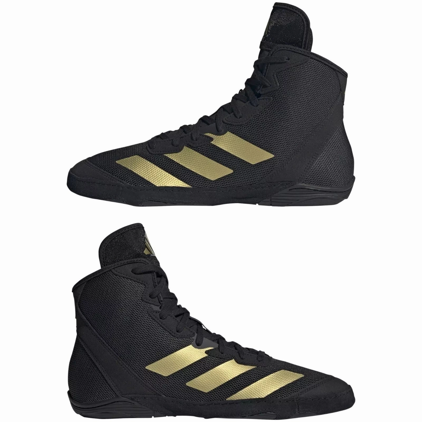 adidas Adizero 2024 Wrestling Shoes Black & Gold Boots Casual Wear