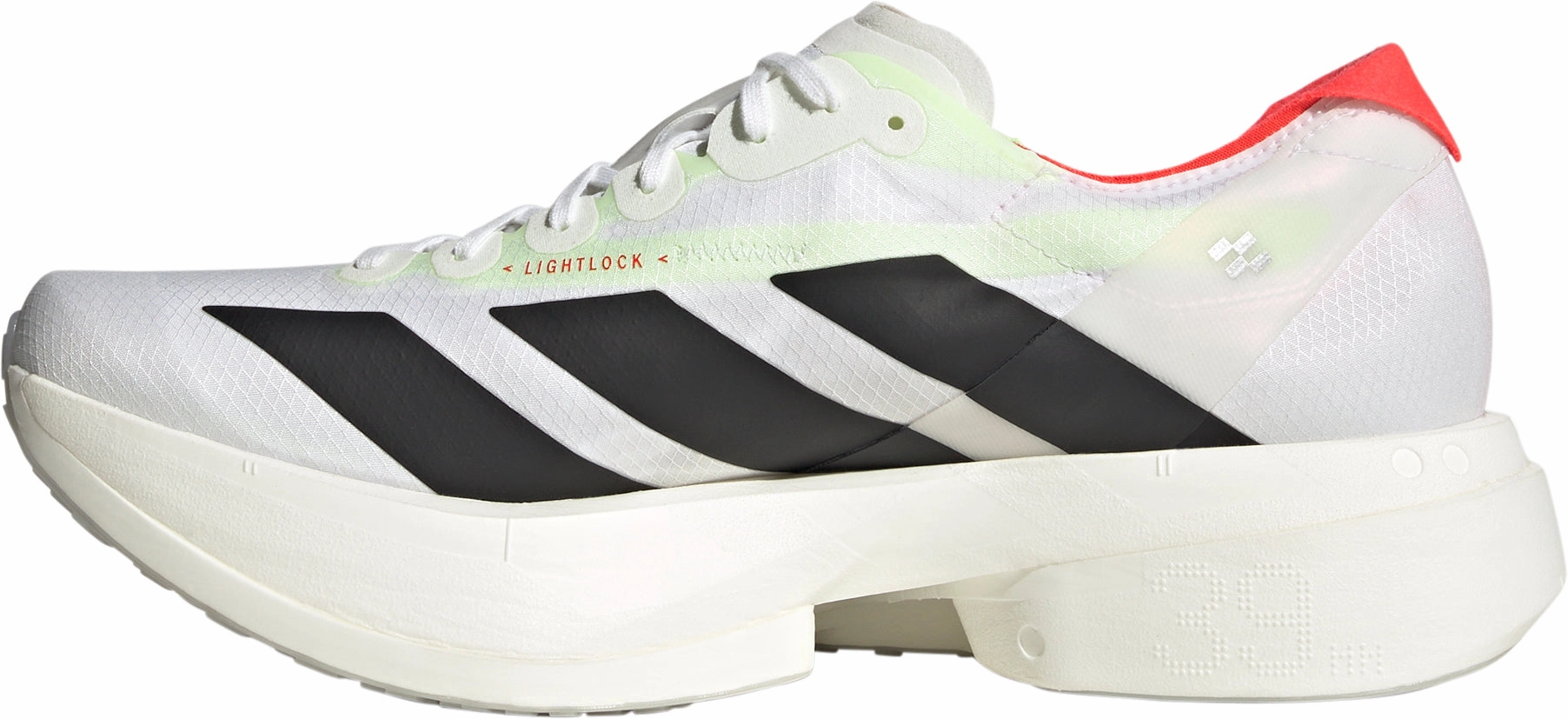 adidas Adizero Adios Pro 4 Mens Running Shoes - White running with a lace - up closure