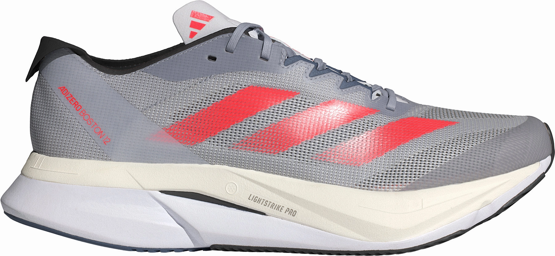 Breathable - mesh toe - strap shoes adidas Adizero Boston 12 Mens Running Shoes - Grey