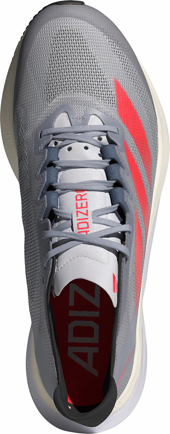 contoured insole shoes Tensile Fiber Upper adidas Adizero Boston 12 Mens Running Shoes - Grey