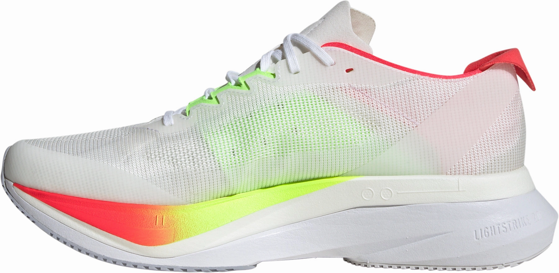 adidas Adizero Boston 12 Mens Running Shoes - White male athlete shoes