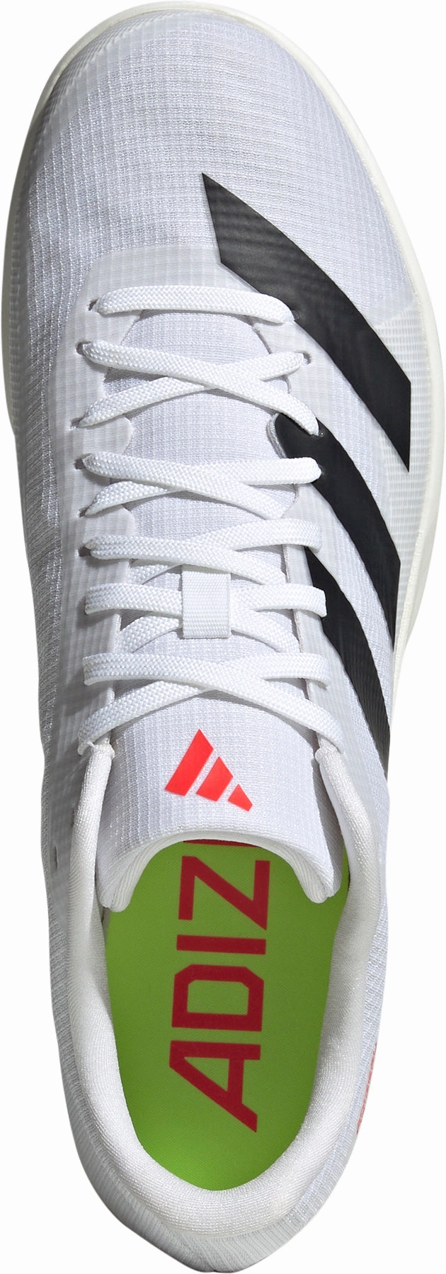adidas Adizero Long Jump Field Event Spikes - White Hyper Compression Zones forefoot - support - feature shoes