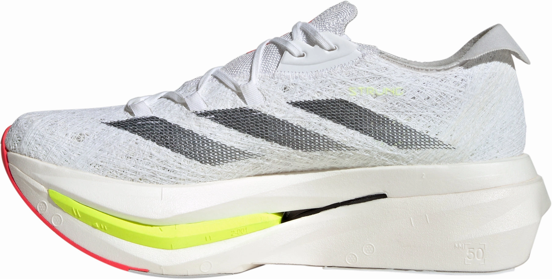 Split Toe Flex Stress - Reducing adidas Adizero Prime X 2.0 Strung Running Shoes - White