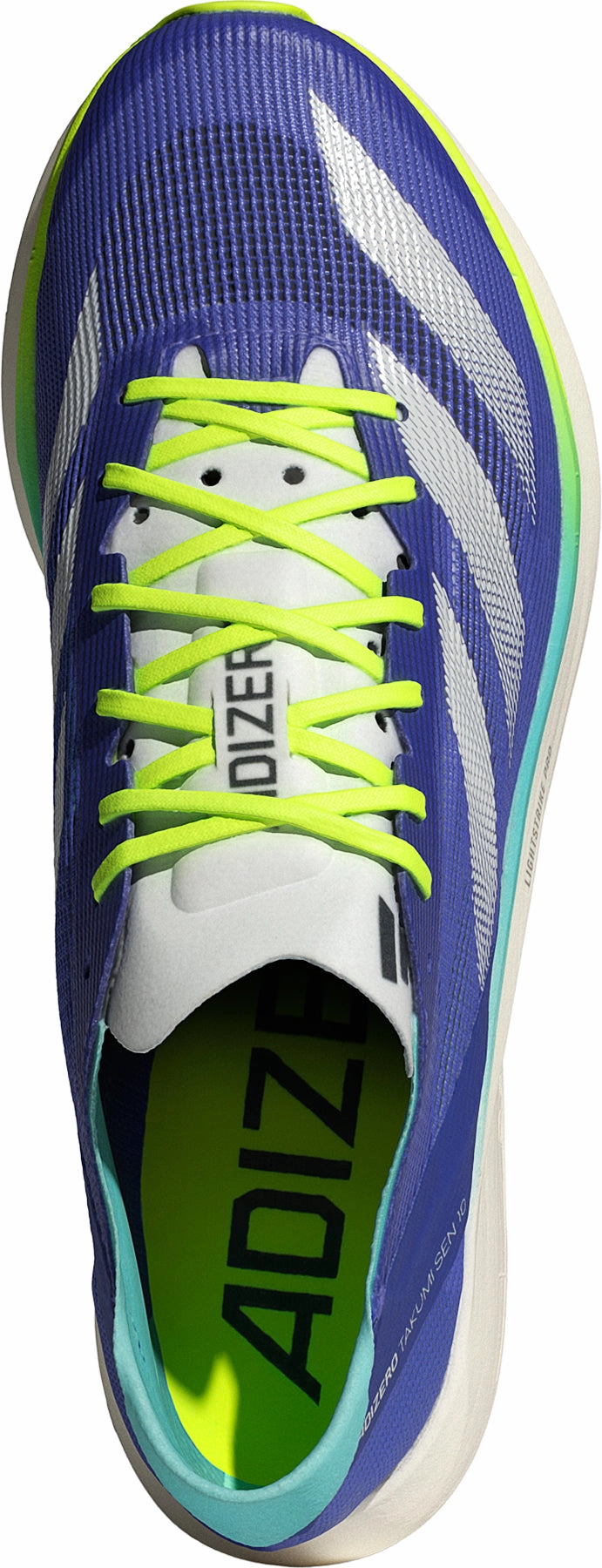 adjustable - strap - feature shoes beginner shoes adidas Adizero Takumi Sen 10 Mens Running Shoes - Blue