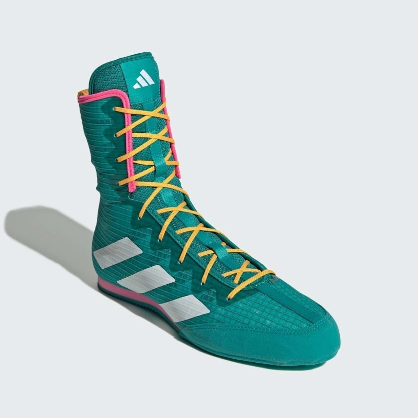 adidas Box Hog 4 Boxing Boots Mens Green Anti-Skid Feather Light Weather Resistant User