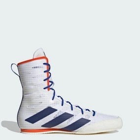 adidas Box Hog 4 Boxing Boots Mens White / Blue Rough Path