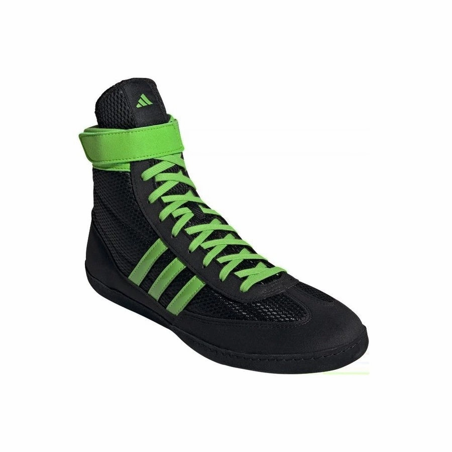 adidas Combat Speed 4 2024 Wrestling Shoes Boots Black Green PullOn Multi-Purpose Comfort