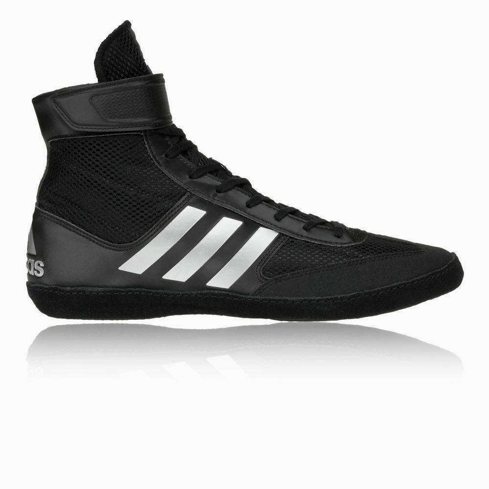 Slip Resistant Mountain Hike adidas Mens Combat Speed 5 Wrestling Shoes Black Silver