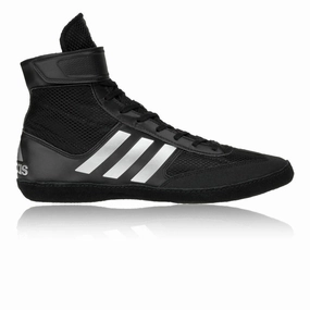 Slip Resistant Mountain Hike adidas Mens Combat Speed 5 Wrestling Shoes Black Silver