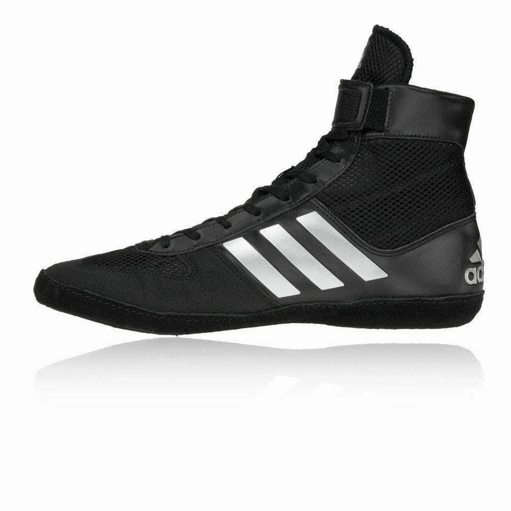 adidas Mens Combat Speed 5 Wrestling Shoes Black Silver Flexible Construction comfortable socks