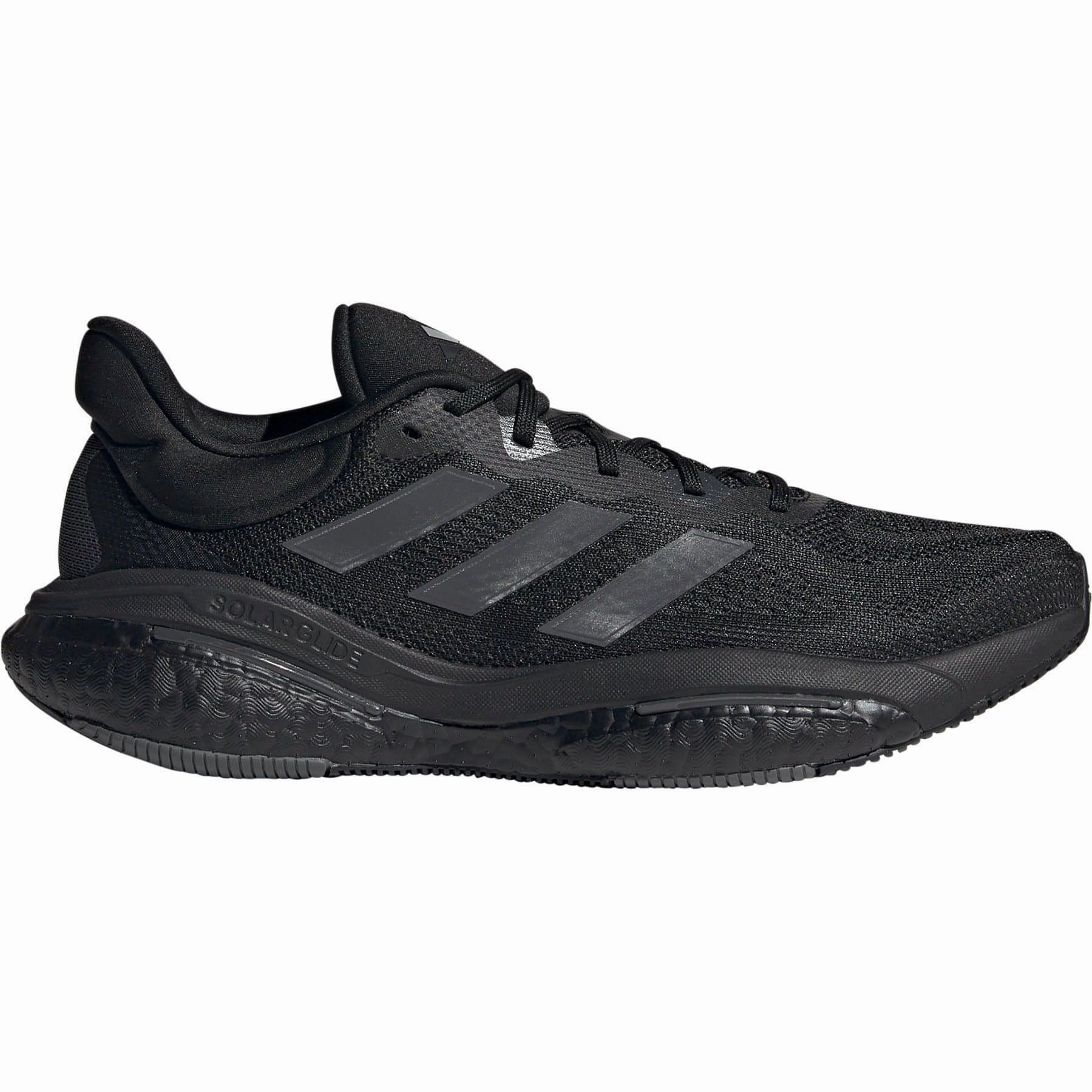 proprioceptive shoes Microtextured Grip adidas SolarGlide 6 Mens Running Shoes - Black