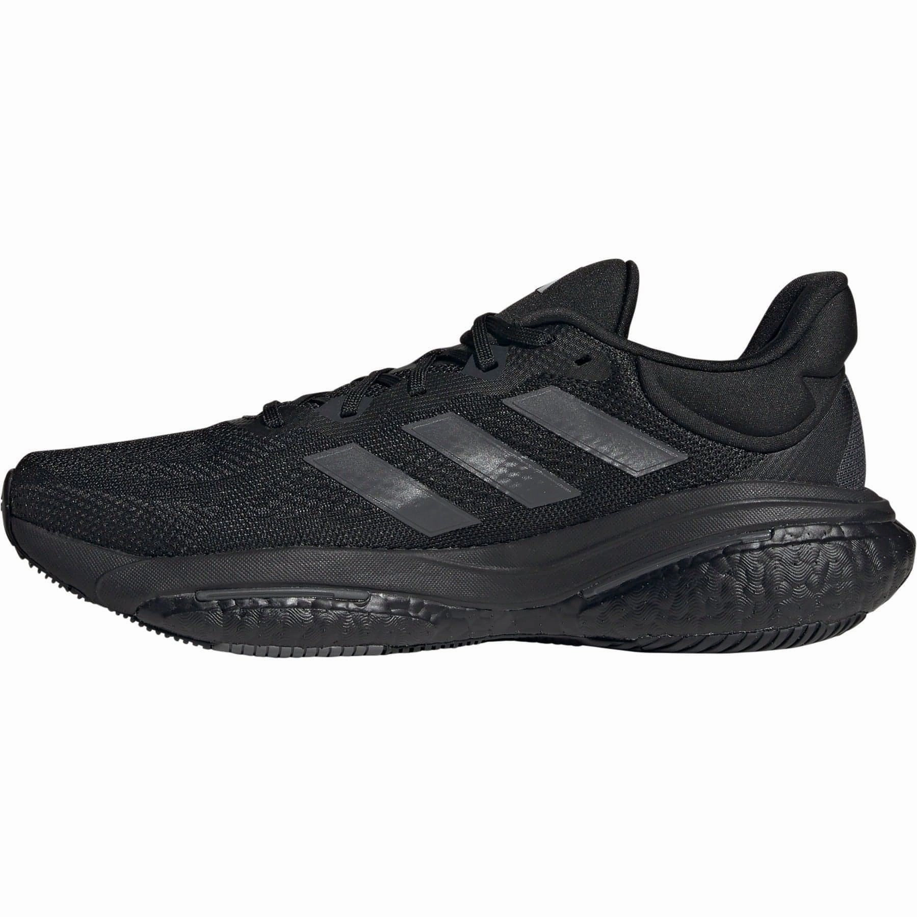 adidas SolarGlide 6 Mens Running Shoes - Black Elastic Gaiter Medium Cushioning