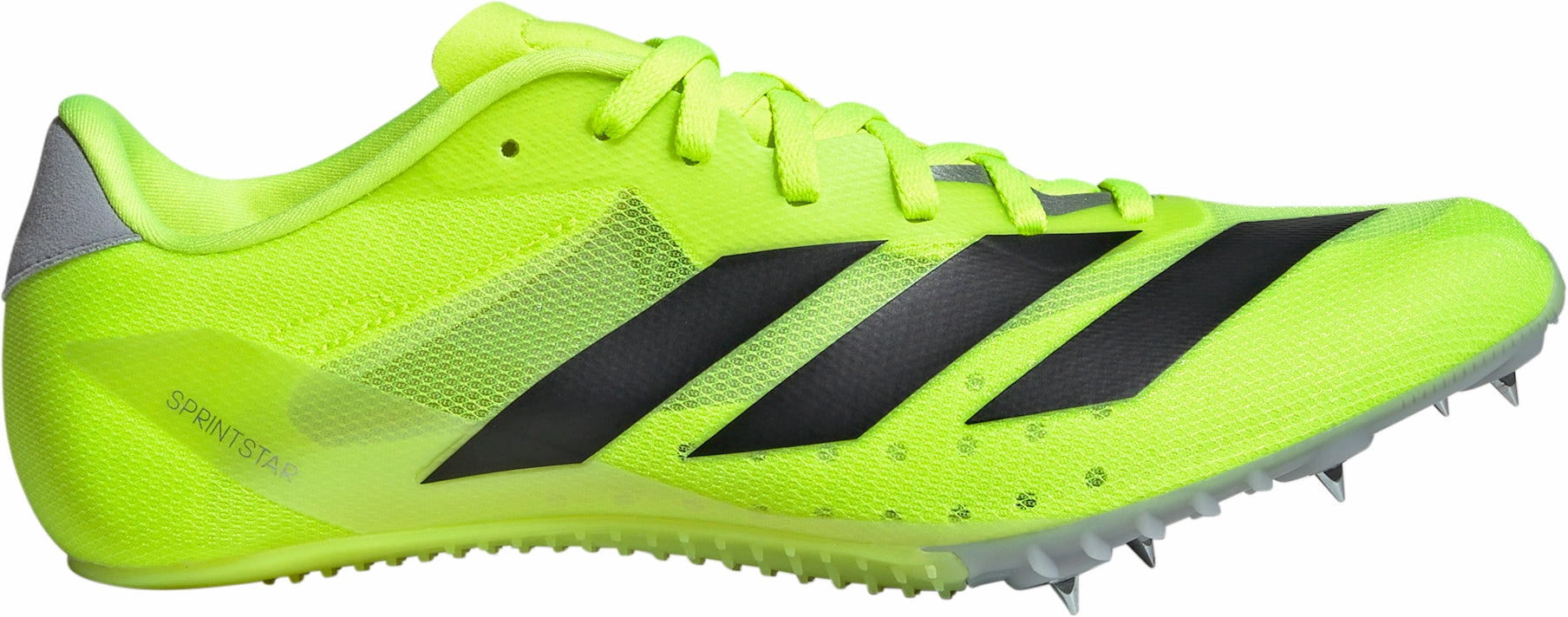 Contoured Footbed Geometry adidas Sprintstar Running Spikes - Yellow