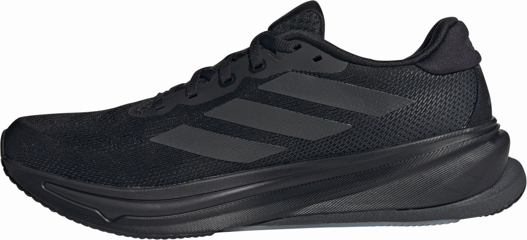 adidas Supernova Rise 2 Mens Running Shoes - Black polyester shoes running shoes for treadmill users