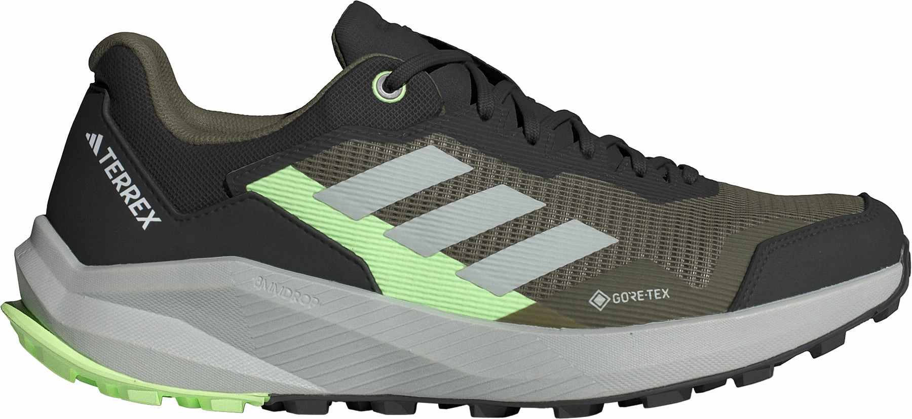 adidas Terrex Trail Rider GORE-TEX Mens Trail Running Shoes - Green Adult - sized