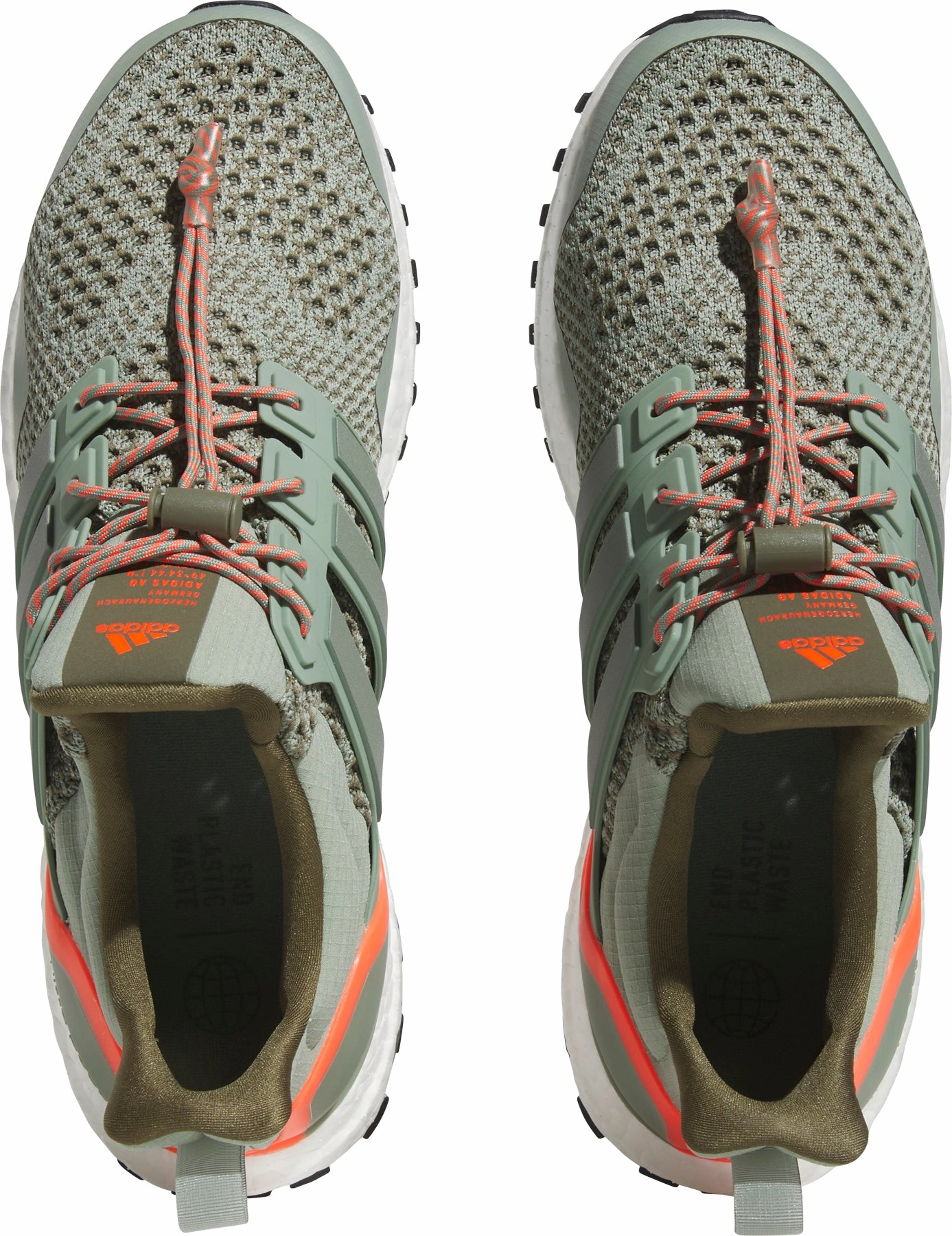 adidas Ultra Boost 1.0 Mens Running Shoes - Green Molded EVA wide - fit running gear