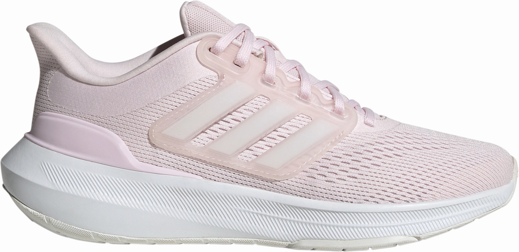 adidas Ultrabounce Womens Running Shoes - Pink Leather Luxury running with a Velcro closure