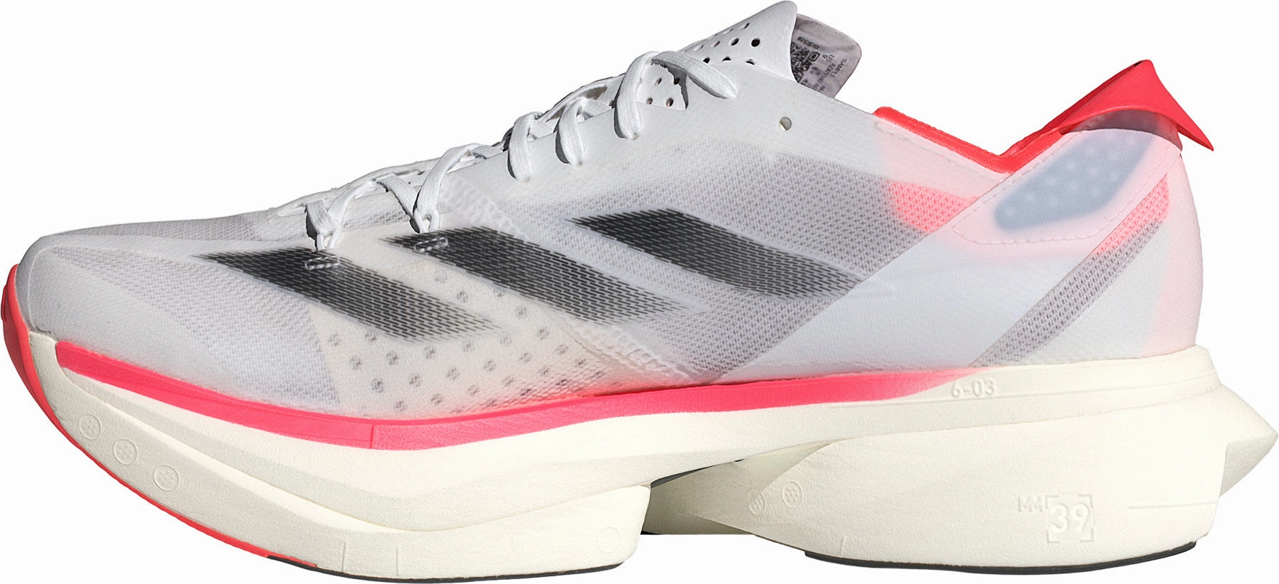 Soft Straps hydro - resistant shoes adidas Adizero Adios Pro 3 Running Shoes - White