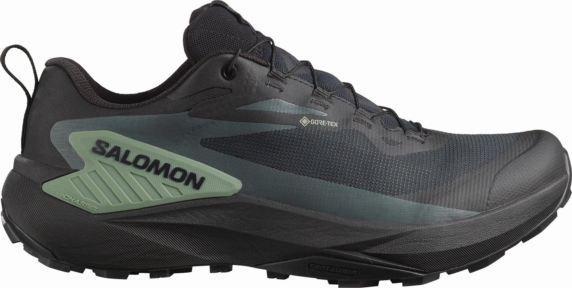 sunglasses easy - to - clean running shoes Salomon Genesis GORE-TEX Mens Trail Running Shoes - Black
