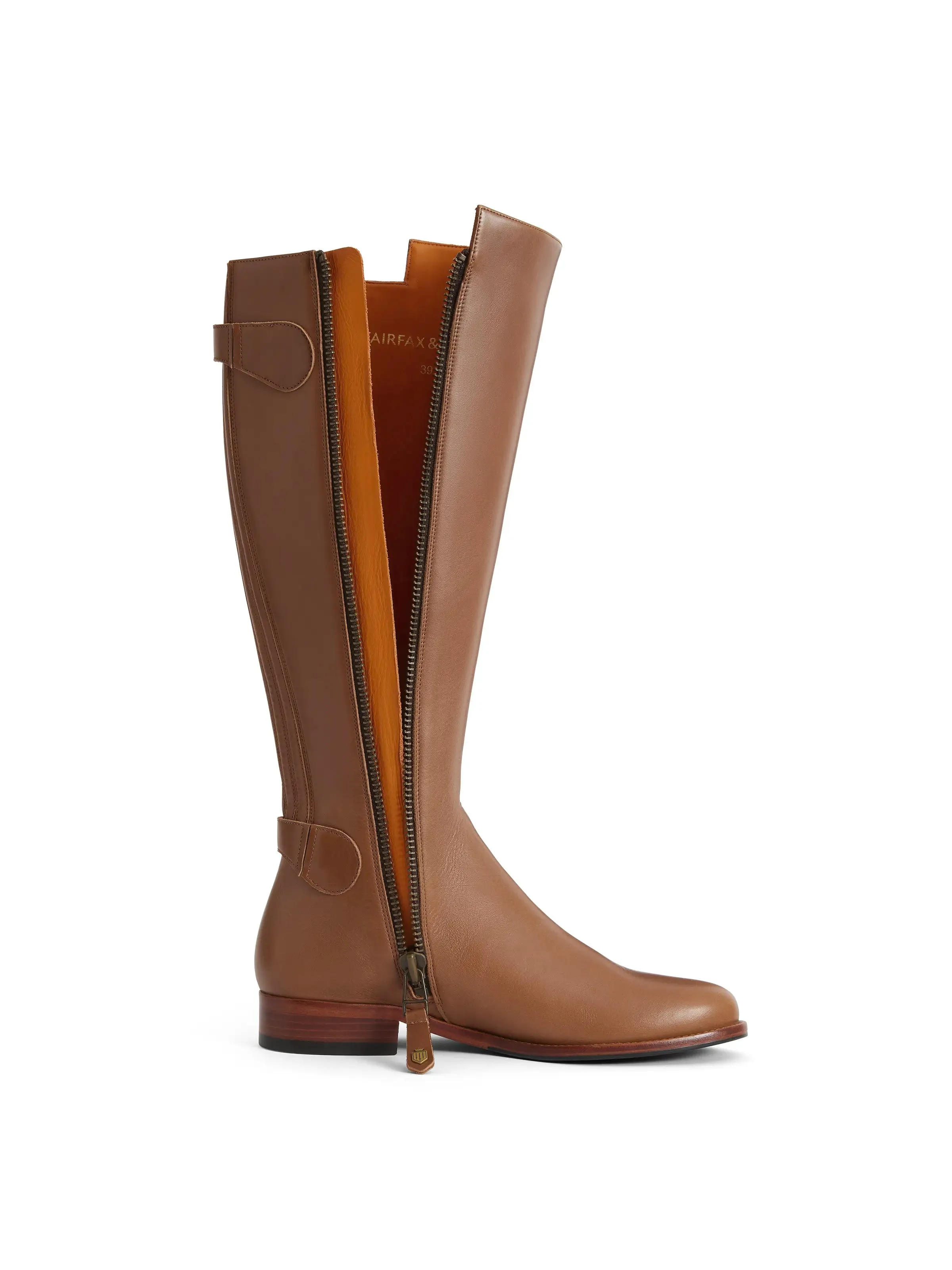 Flat Upton - Tan Leather Elastic Ankle