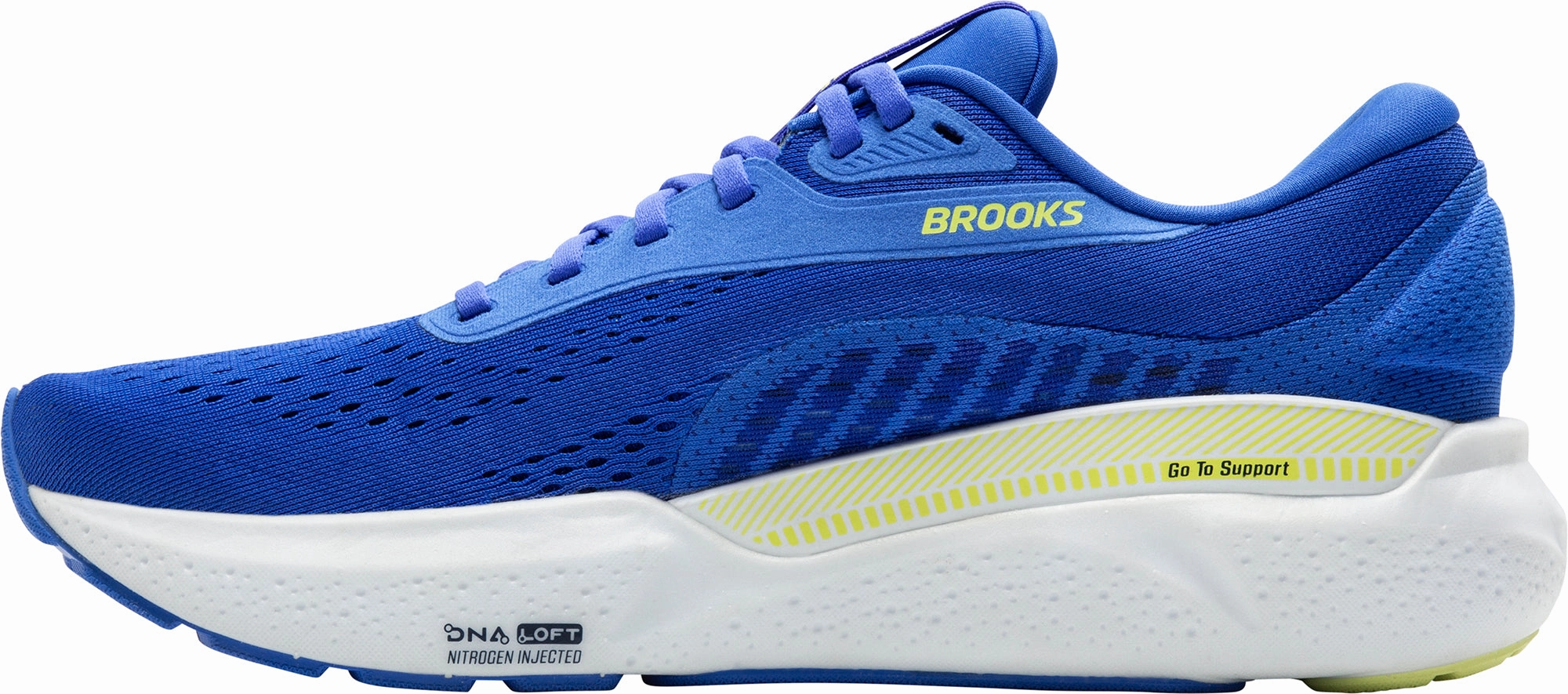 cushioned foam shoes Woven Upper Structure Brooks Adrenaline GTS 24 WIDE FIT Mens Running Shoes - Blue
