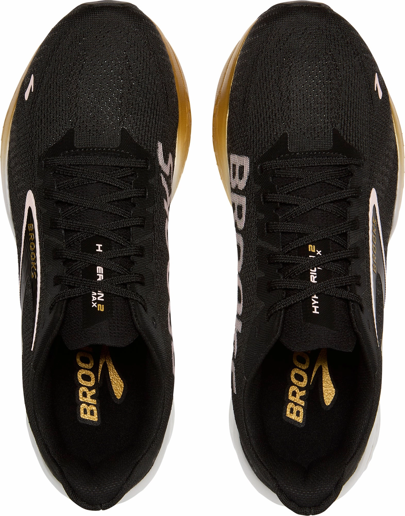 Ventilated Heel Panel unisex shoes Brooks Hyperion Max 2 Mens Running Shoes - Black