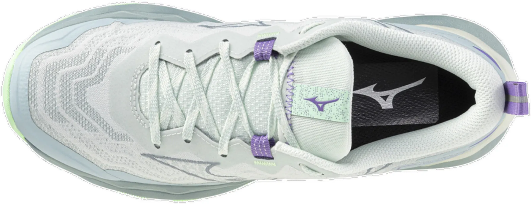 Mizuno Wave Daichi 9 Womens Trail Running Shoes - White Comfortable Foot Support Traction Pod Configuration