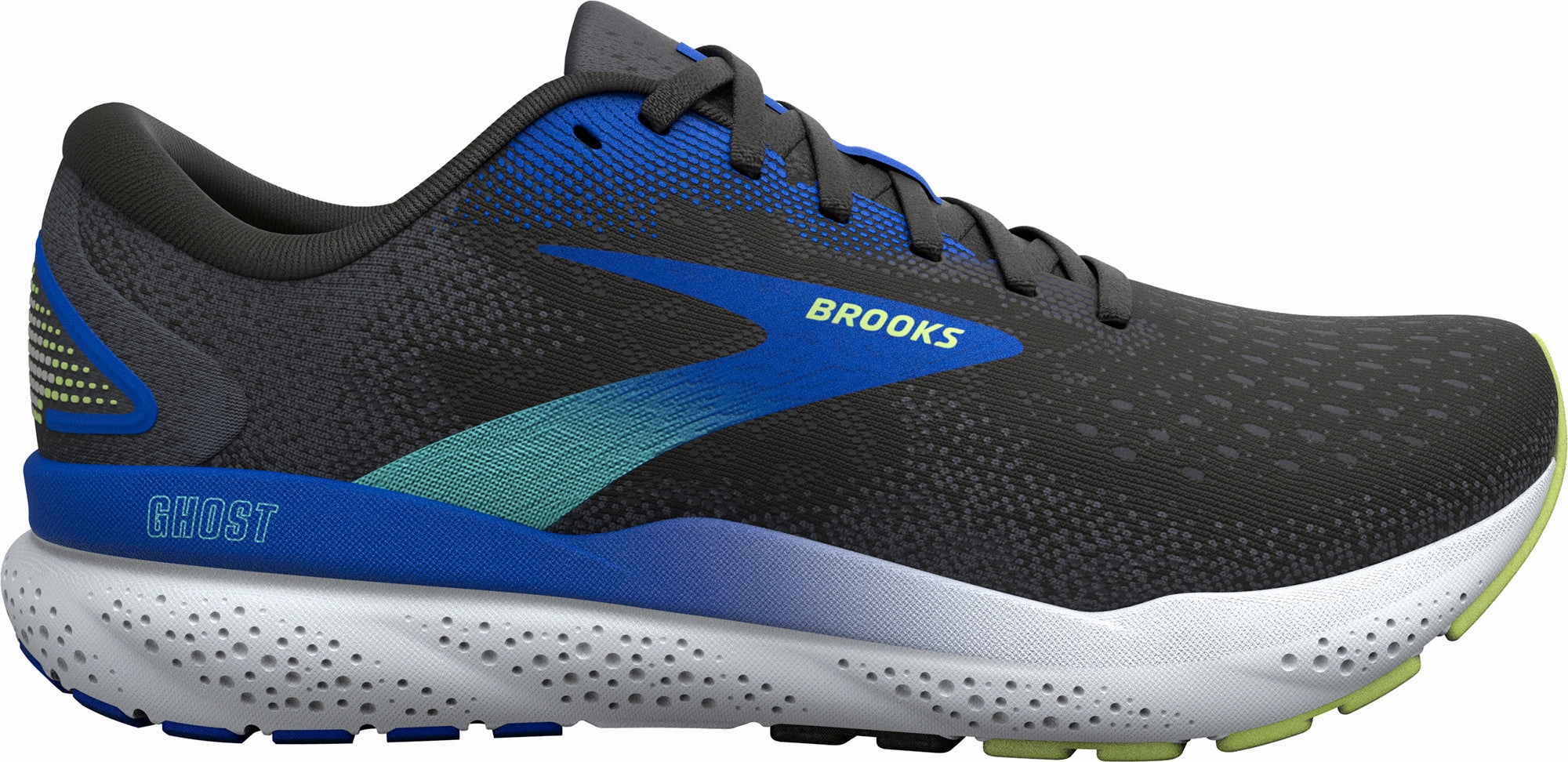 Brooks Ghost 16 Mens Running Shoes - Black Matte - finish running in 10K races shoes