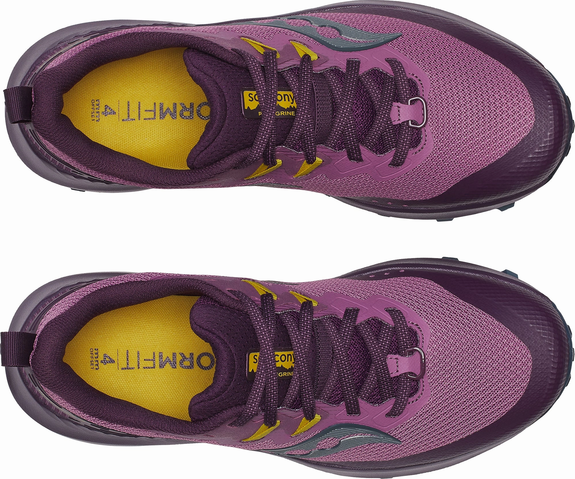 Saucony Peregrine 14 Womens Trail Running Shoes - Purple Anti Slip Traction Outsole Park running need
