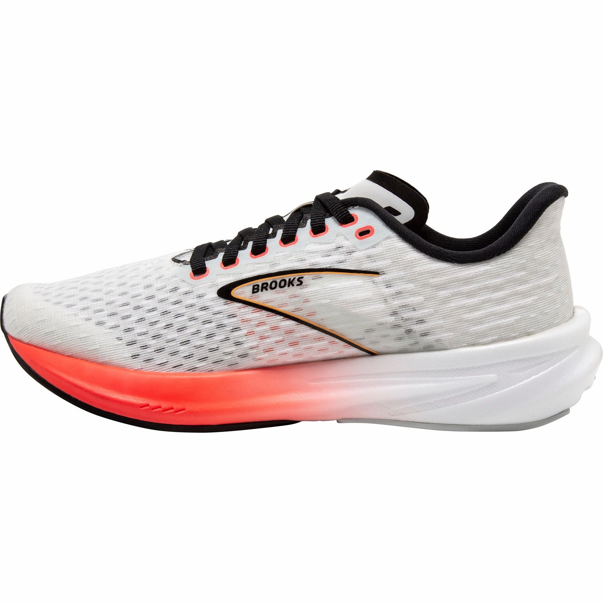 Brooks Hyperion Mens Running Shoes - White Ventilation Perforations Traction Grip Pattern
