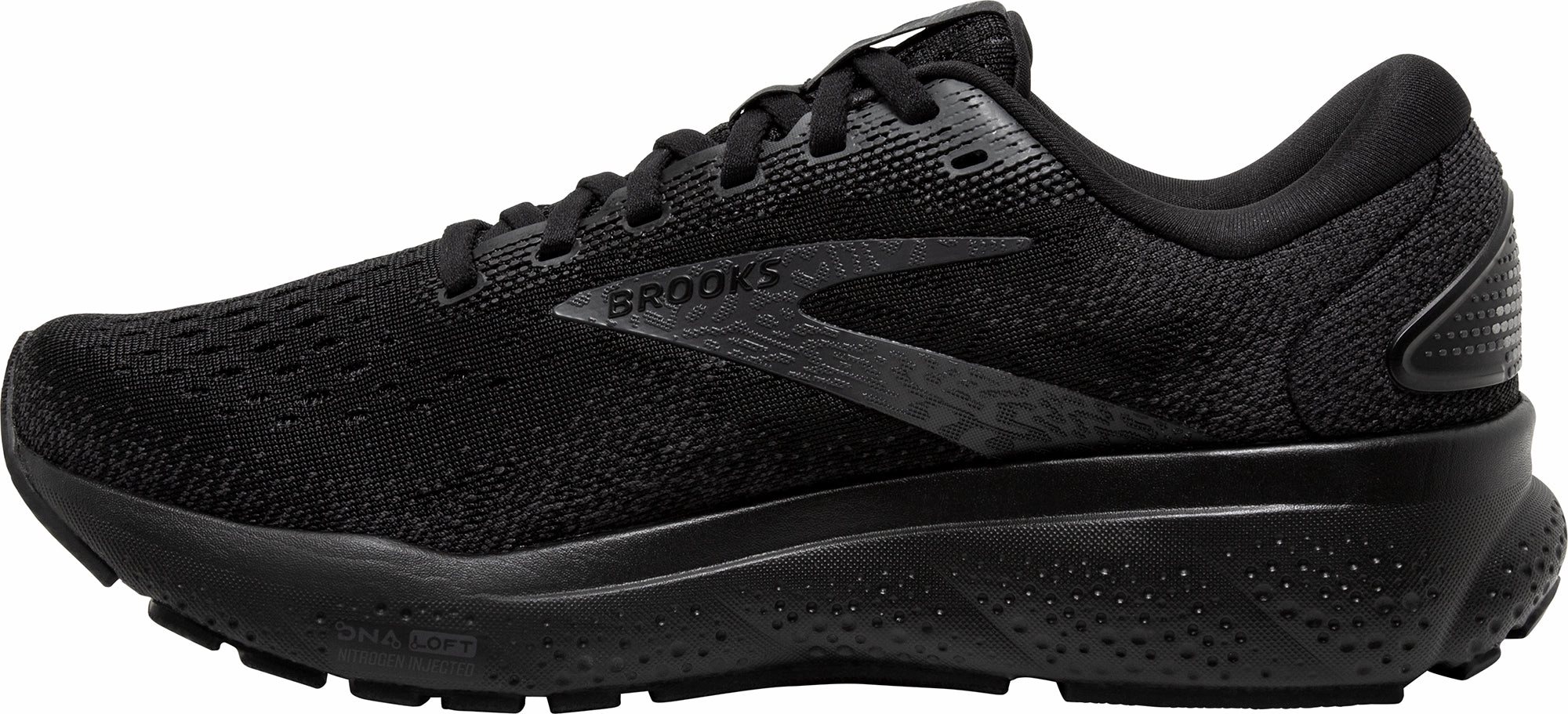 Reinforced Stitching Stability running Brooks Ghost 16 Womens Running Shoes - Black