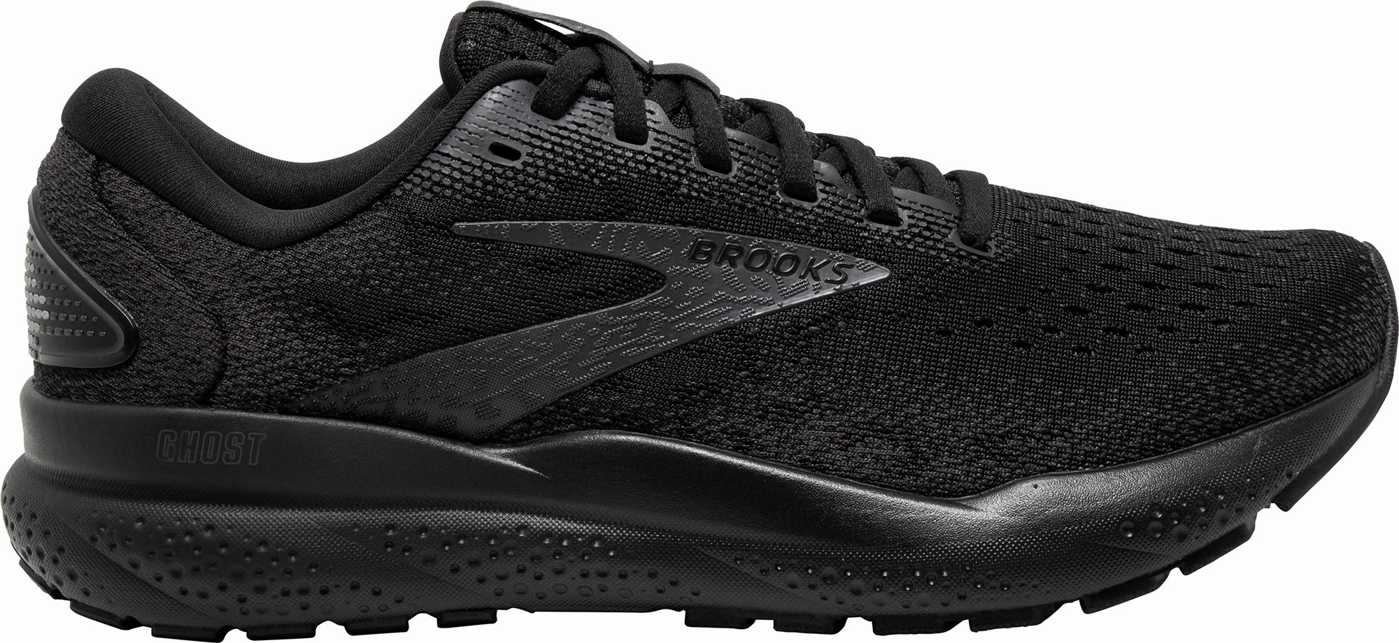 Wide fit Brooks Ghost 16 Womens Running Shoes - Black
