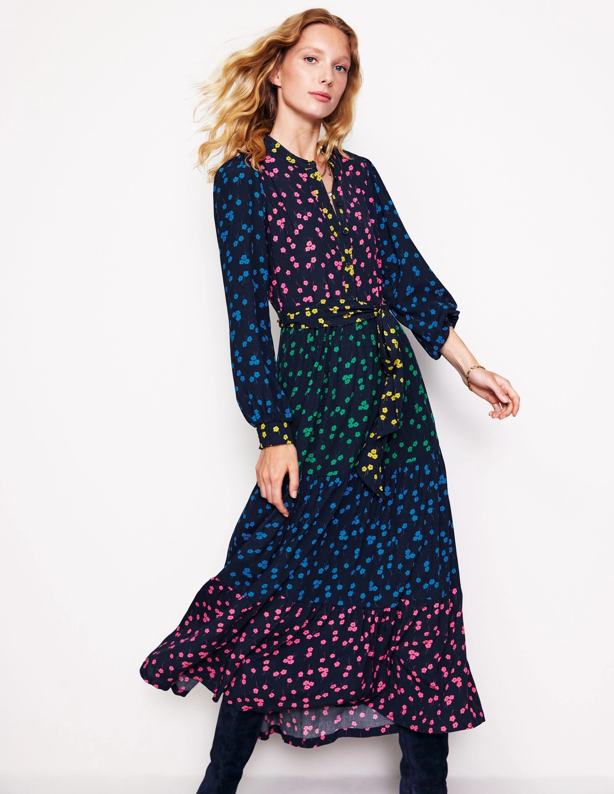 Alba Viscose Maxi Dress-Fruit Dove, Fall Spring Easy Movement