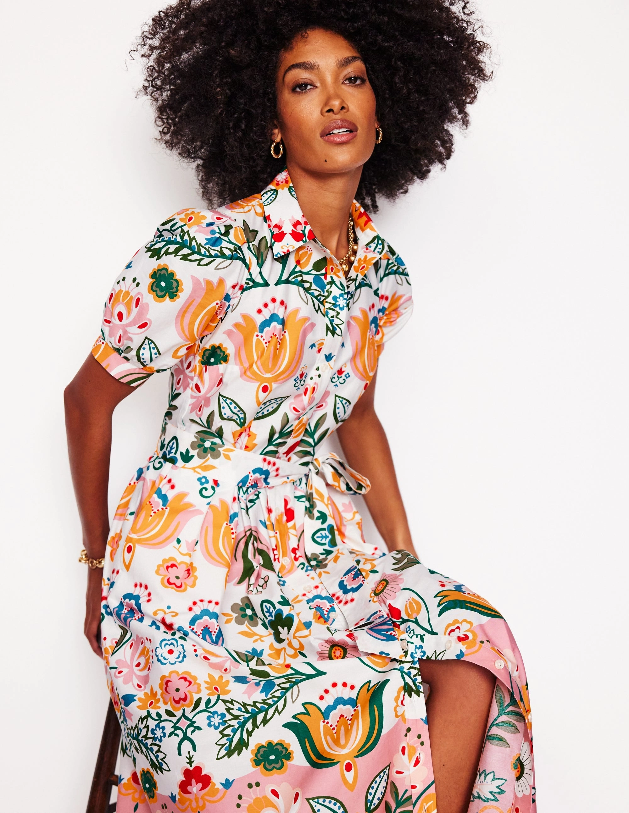 Alexa Maxi Shirt Dress-Ivory, Tulip Fusion Walkable Flow Fresh Form