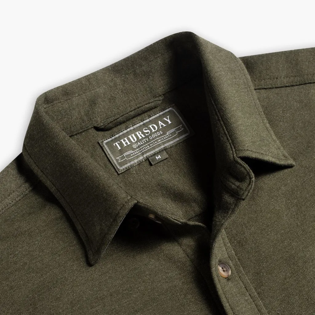 Everyday Button-Down Shirt | Olive (Two Pocket) adult clothing