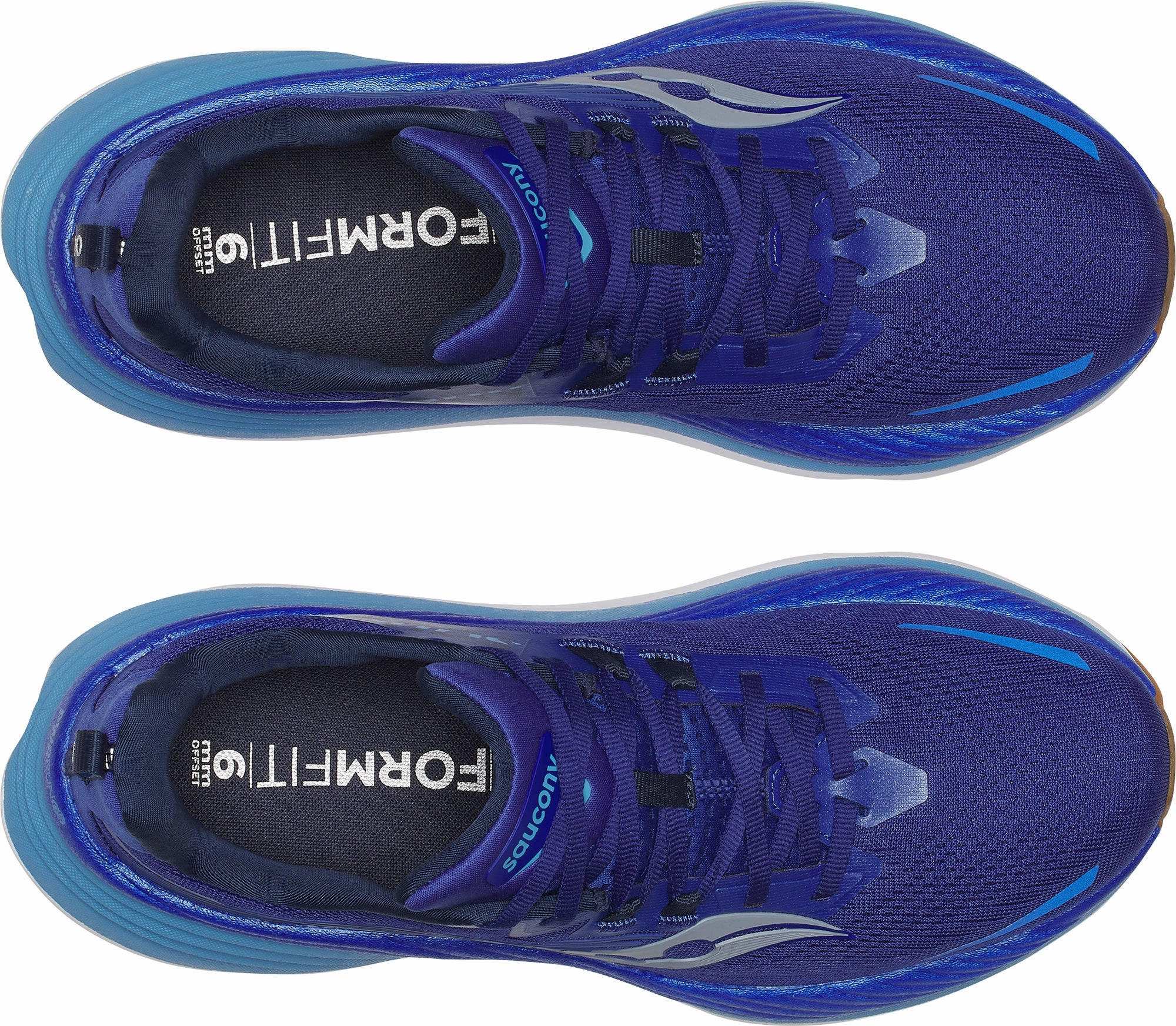 lightweight - upper - feature shoes Saucony Hurricane 24 Mens Running Shoes - Blue