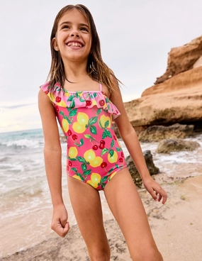 Tropical Adventure Chafe Free Seams Lila One Shoulder Swimsuit-Lemon and Cherry Hotchpotch