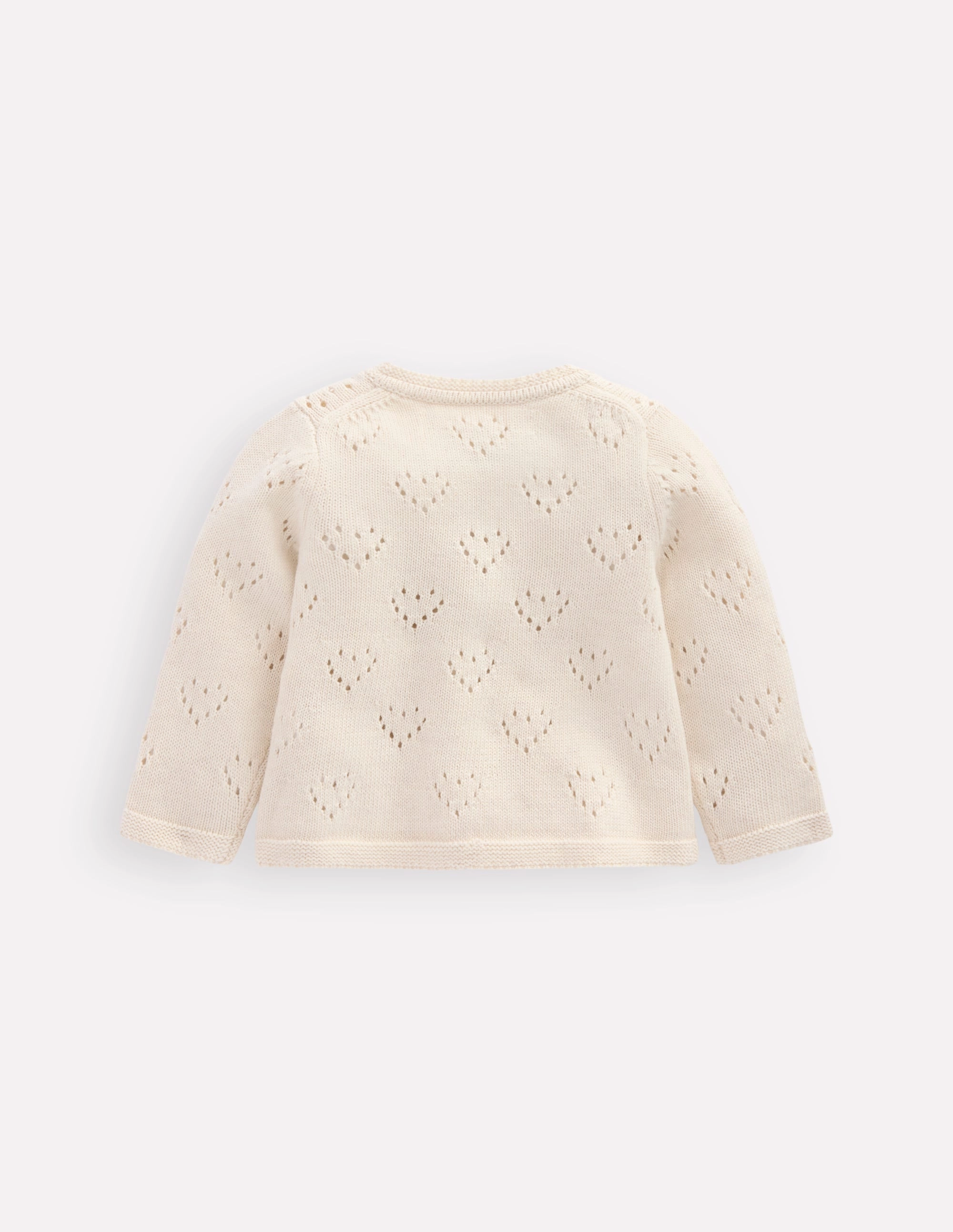 Pretty Pointelle Cardigan-Ivory OdorResistant Treatment Cozy Moments